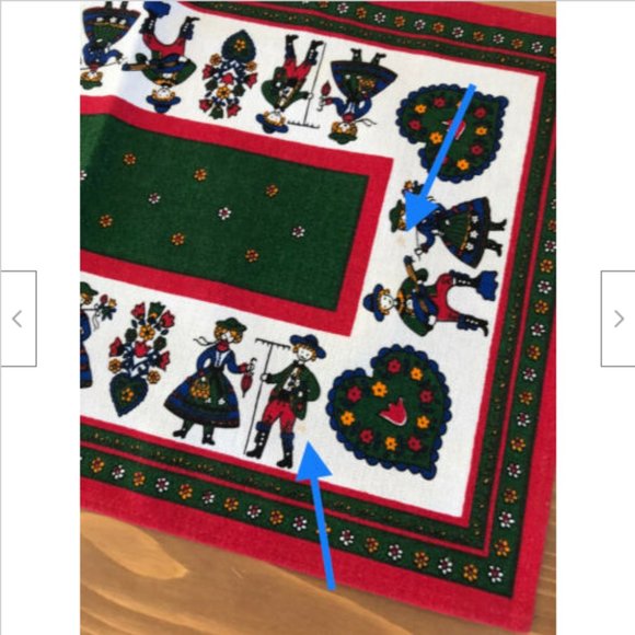 2 Bavarian Folk Art Design Table Placemats SEIT Italy Colorful European Linens - Picture 4 of 5